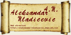 Aleksandar Mladićević vizit kartica